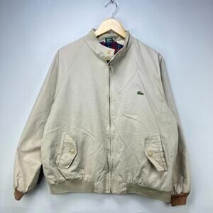 Vintage 90s Lacoste Harrington Jacket Large Plaid Lined